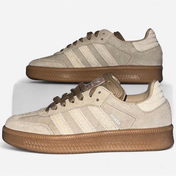 Adidas Samba XLG Beige and Cardboard Brown Sneakers - Picture 1 of 6